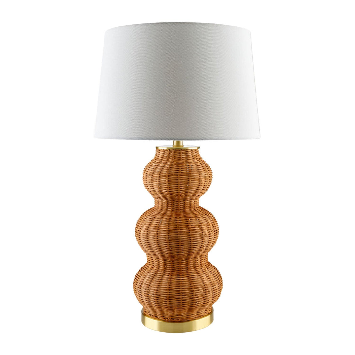 Modern European furniture - Wavy Rattan Linen Table Lamp - www.oroa.com