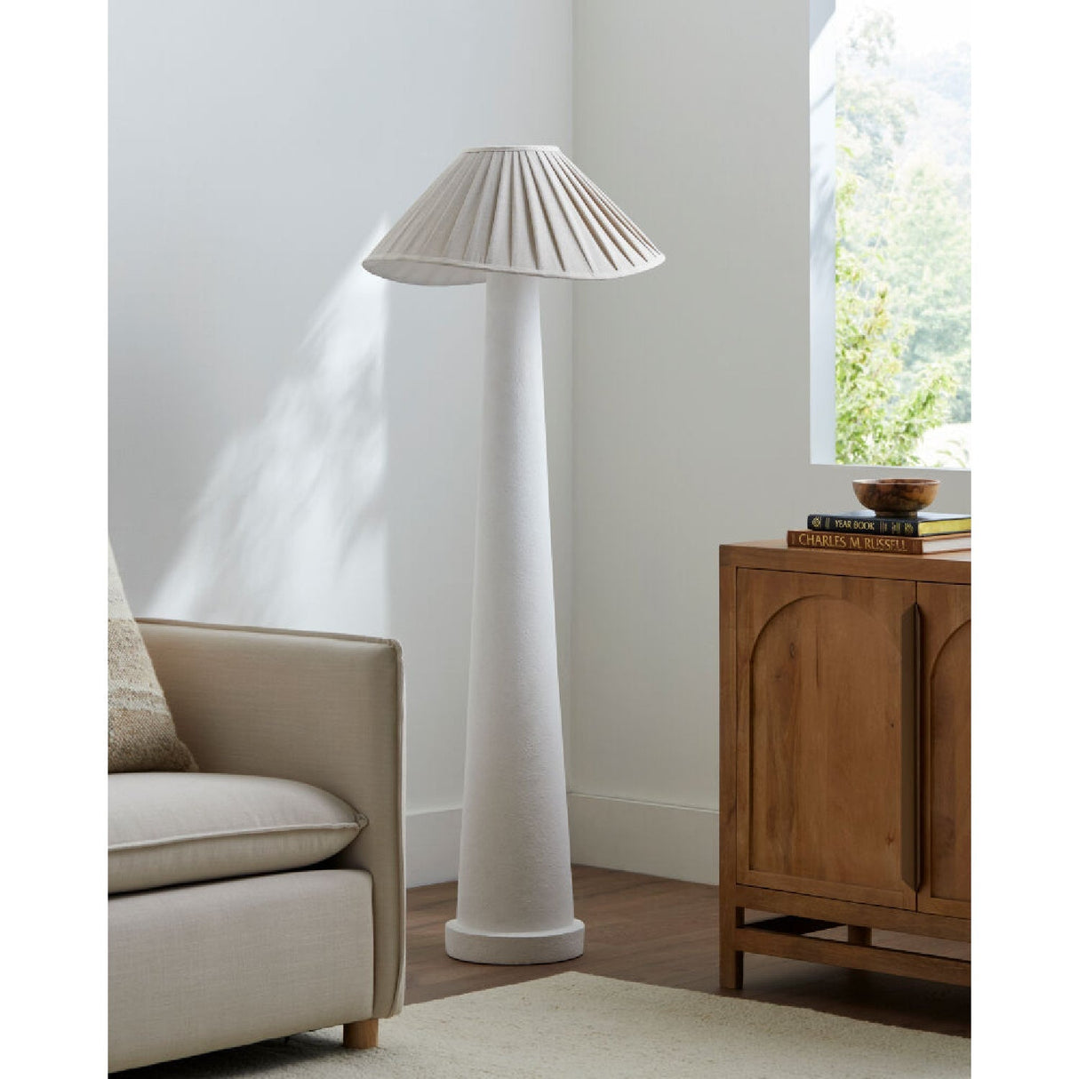 Modern European furniture - White Minimalist Accent Floor Lamp - www.oroa.com