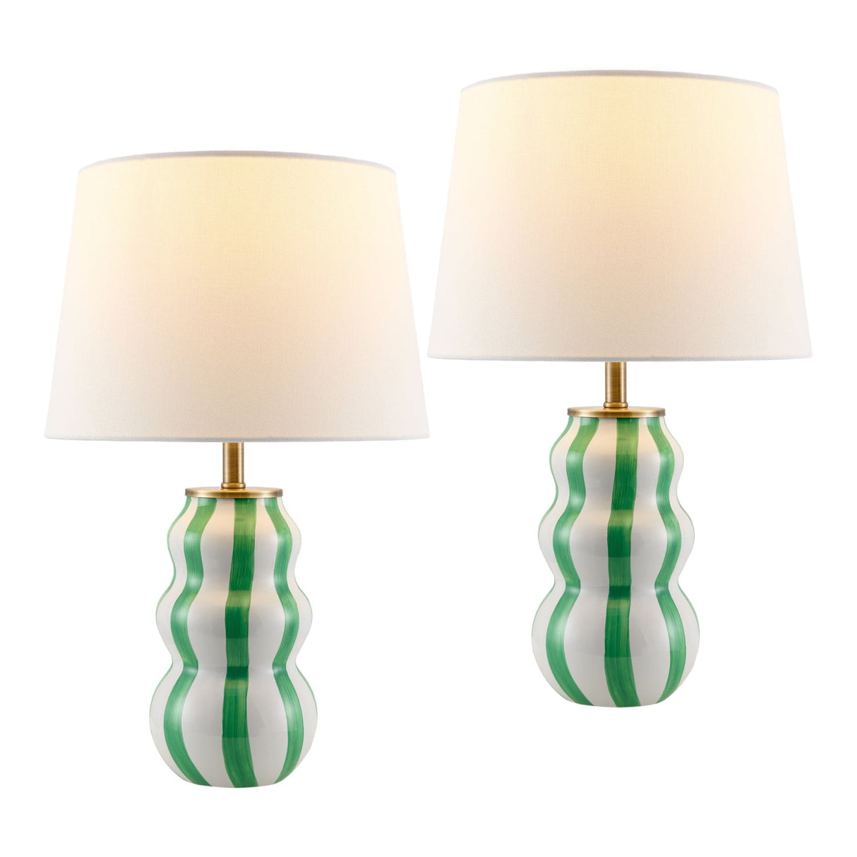 Modern European furniture - Wavy Stripes Ceramic Table Lamps (2) - www.oroa.com