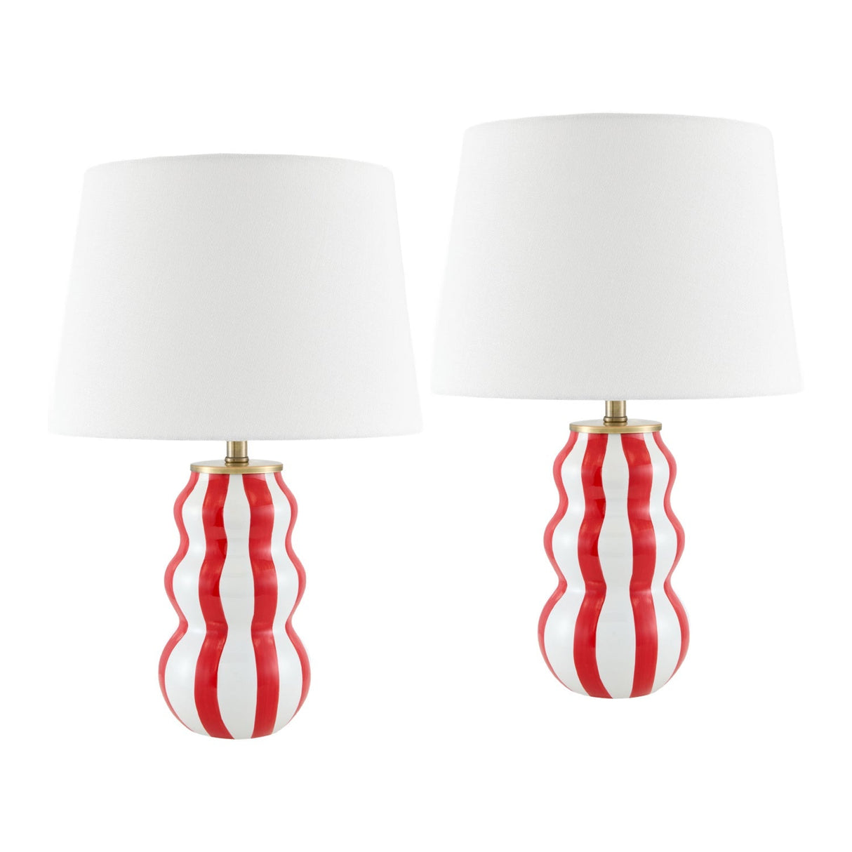 Modern European furniture - Wavy Stripes Ceramic Table Lamps (2) - www.oroa.com