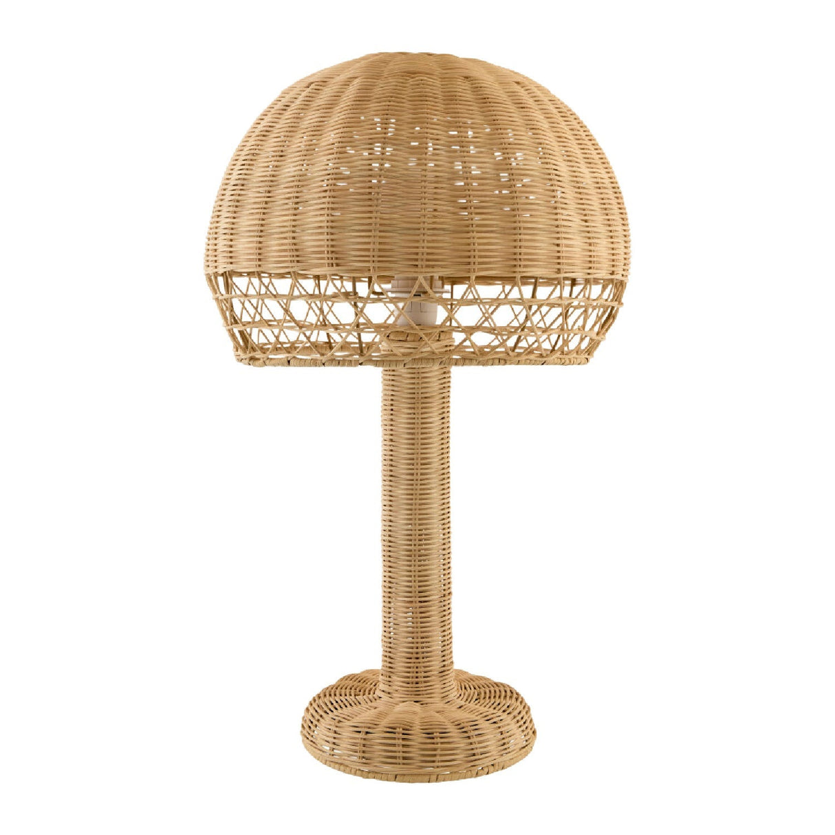Modern European furniture - Dome Natural Rattan Table Lamp - www.oroa.com