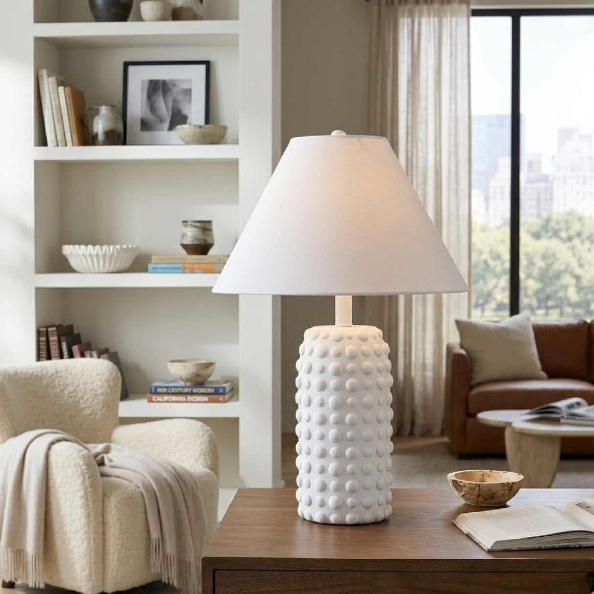 Modern European furniture - Bobbled Base Accent Table Lamp - www.oroa.com