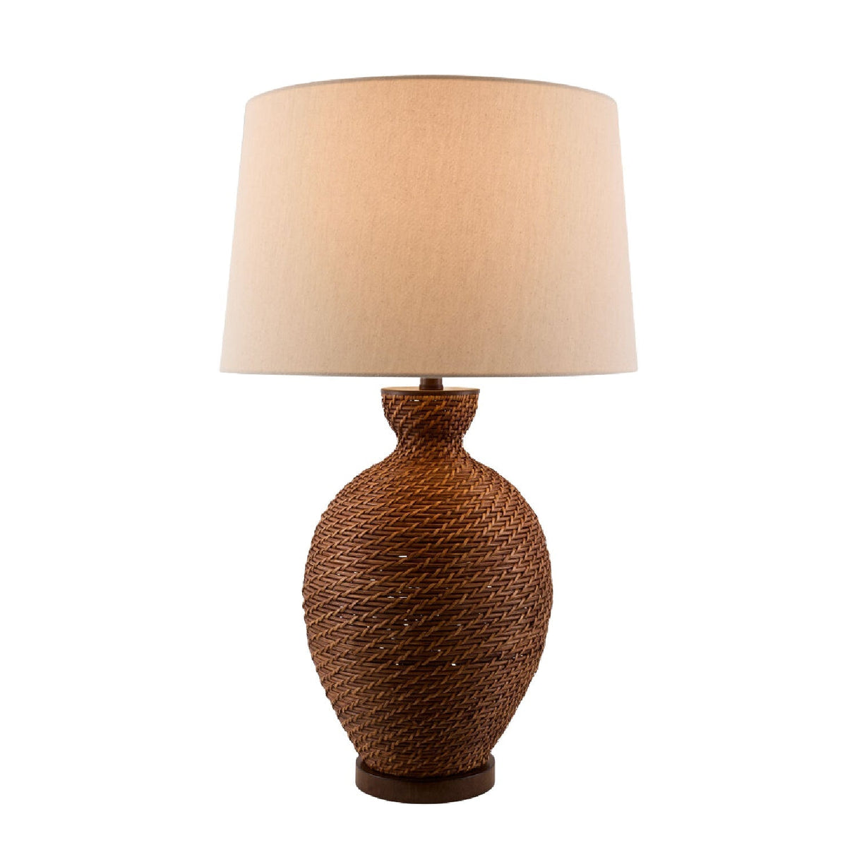 Modern European furniture - Painted Rattan Accent Table Lamp - www.oroa.com