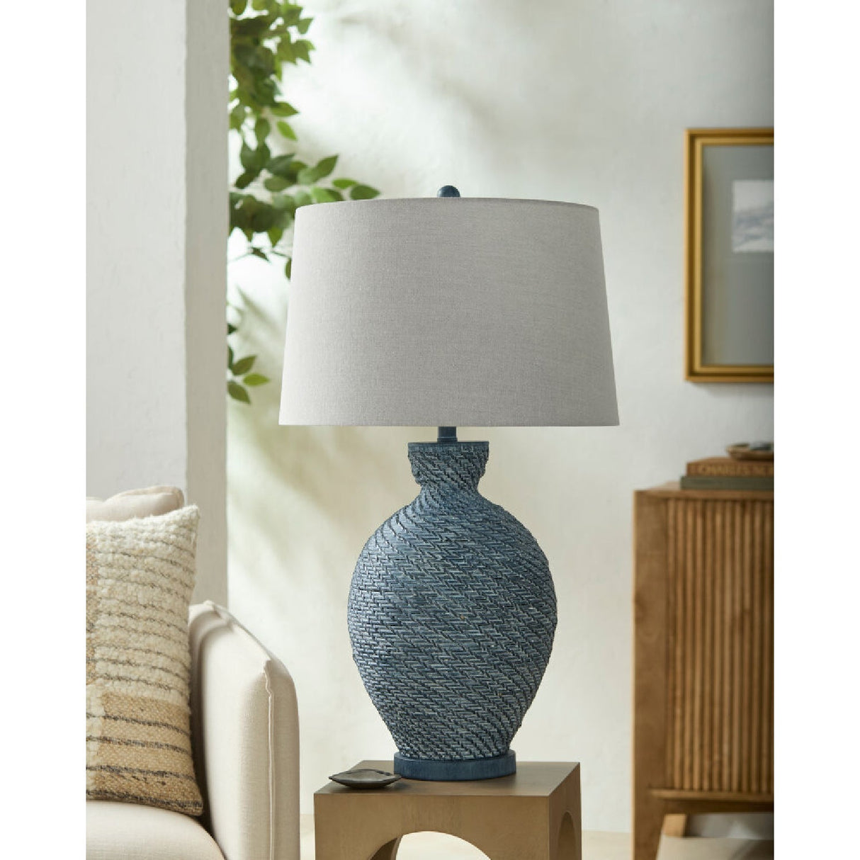 Modern European furniture - Painted Rattan Accent Table Lamp - www.oroa.com