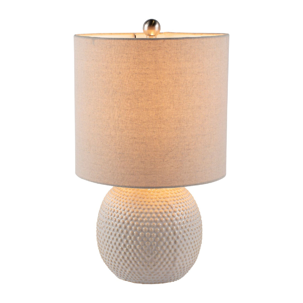 Modern European furniture - Glazed Beige Ceramic Table Lamp - www.oroa.com