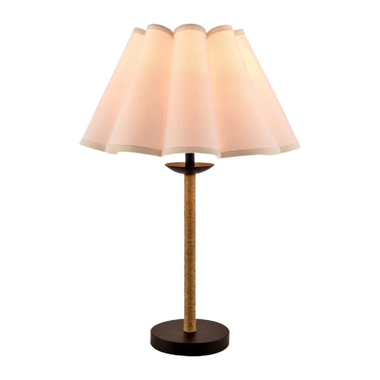 Modern European furniture - Pleated Cream Linen Table Lamp - www.oroa.com
