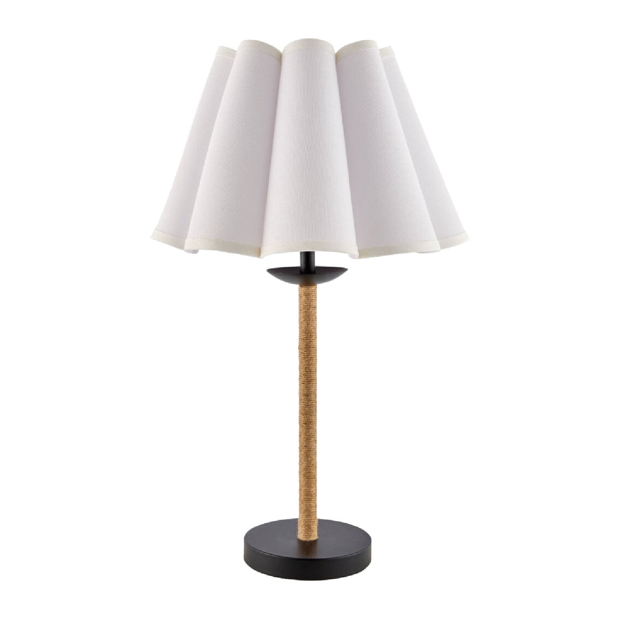 Modern European furniture - Pleated Cream Linen Table Lamp - www.oroa.com