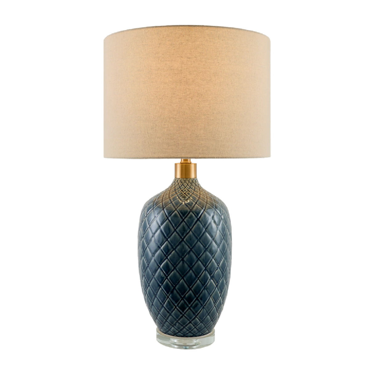 Modern European furniture - Carved Ceramic Linen Table Lamp - www.oroa.com