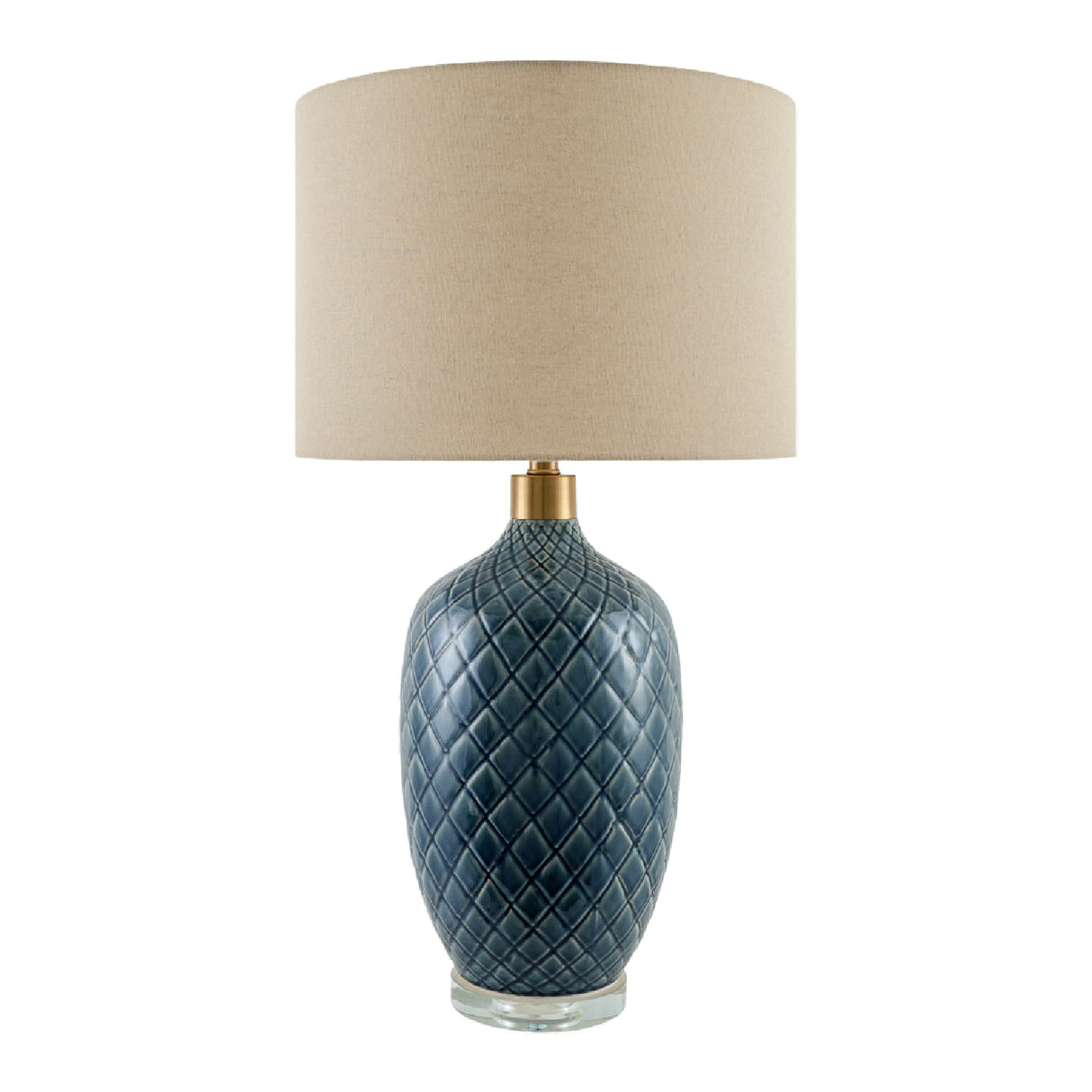 Modern European furniture - Carved Ceramic Linen Table Lamp - www.oroa.com