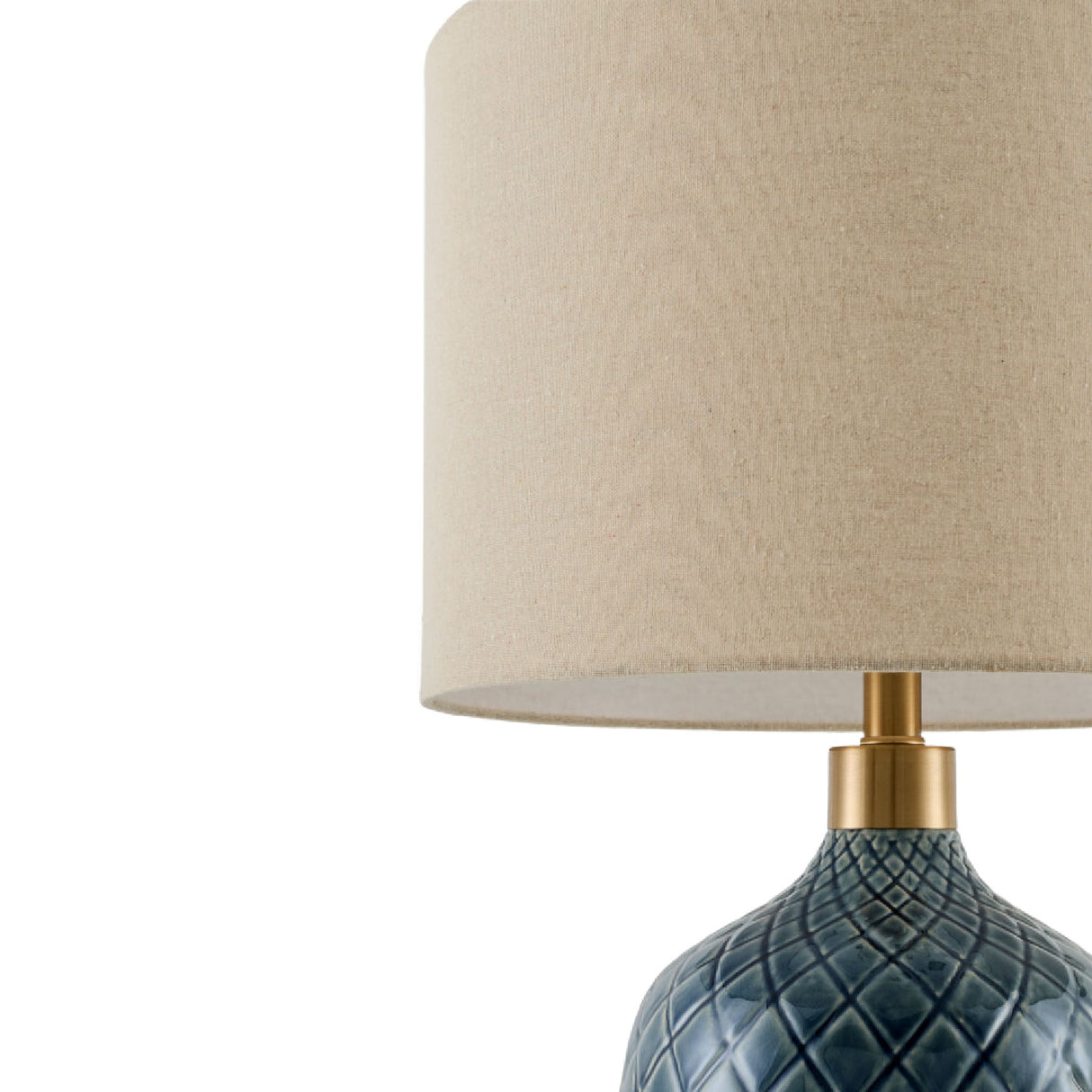 Modern European furniture - Carved Ceramic Linen Table Lamp - www.oroa.com