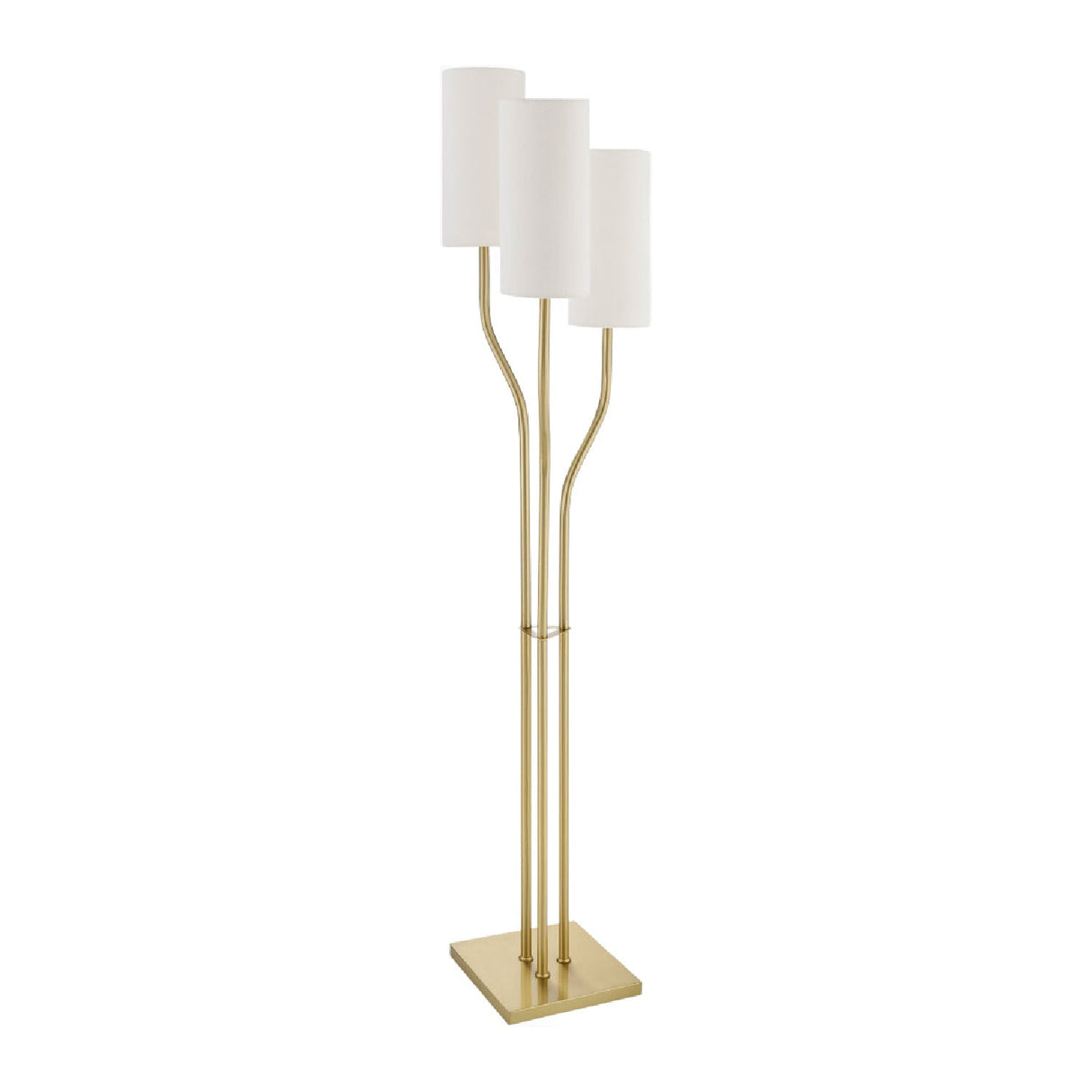 Modern European furniture - White Linen 3-Light Floor Lamp - www.oroa.com