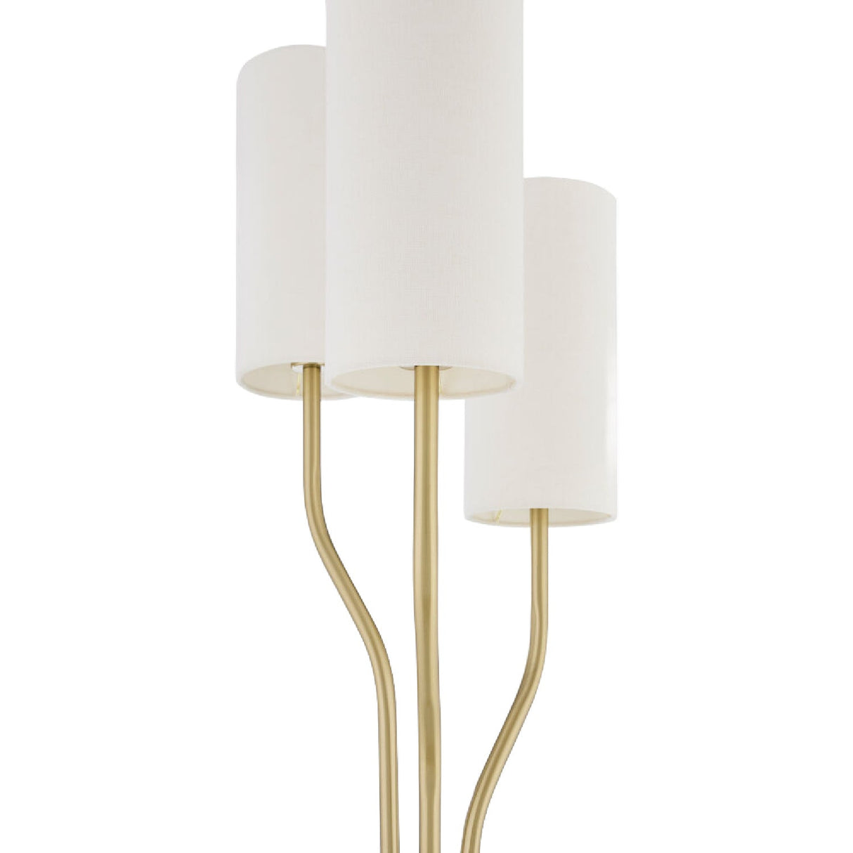 Modern European furniture - White Linen 3-Light Floor Lamp - www.oroa.com