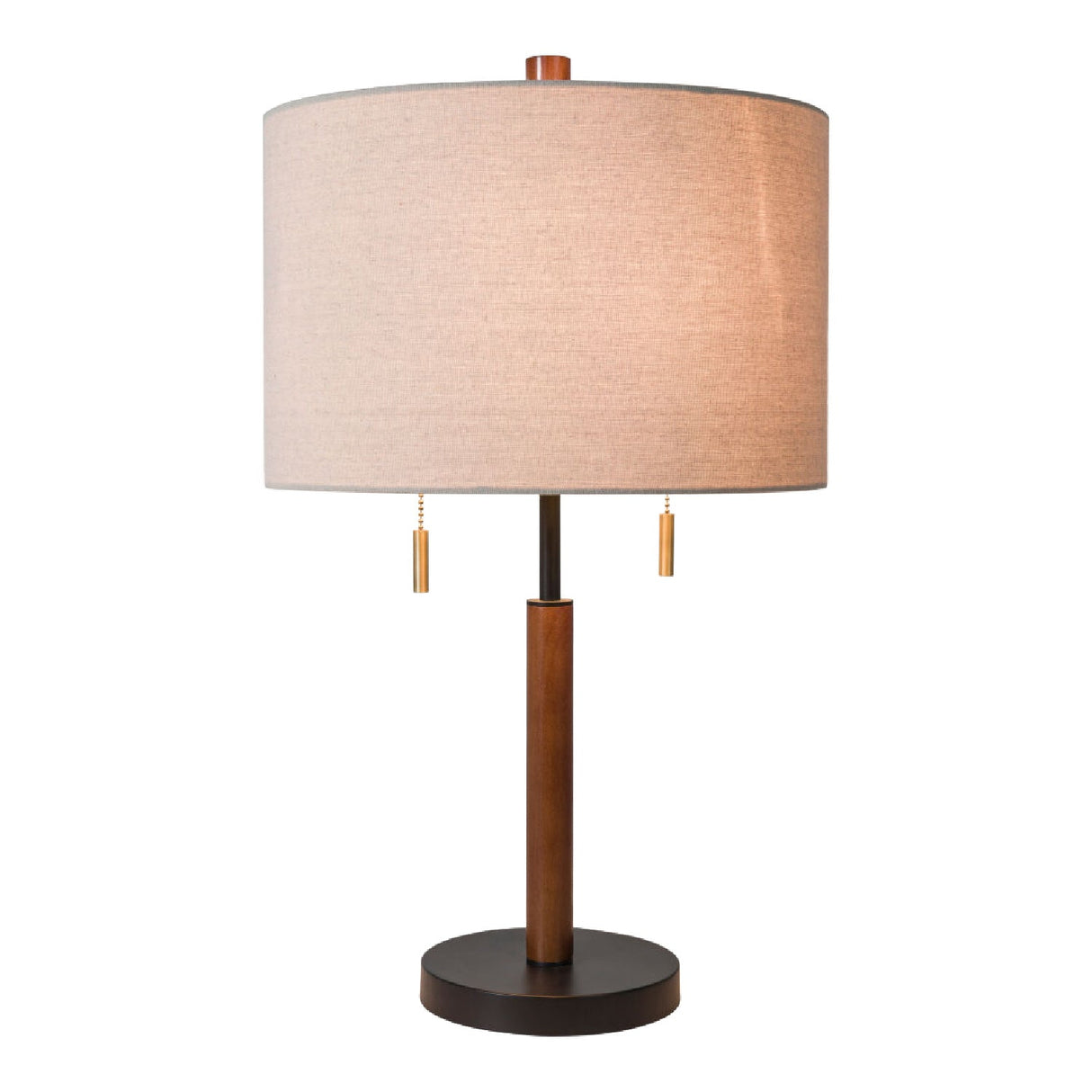 Modern European furniture - Drum Linen Shade Table Lamp - www.oroa.com