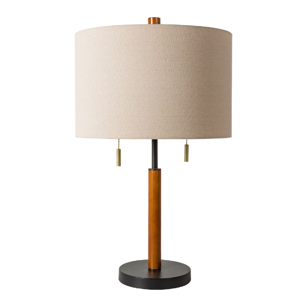 Modern European furniture - Drum Linen Shade Table Lamp - www.oroa.com