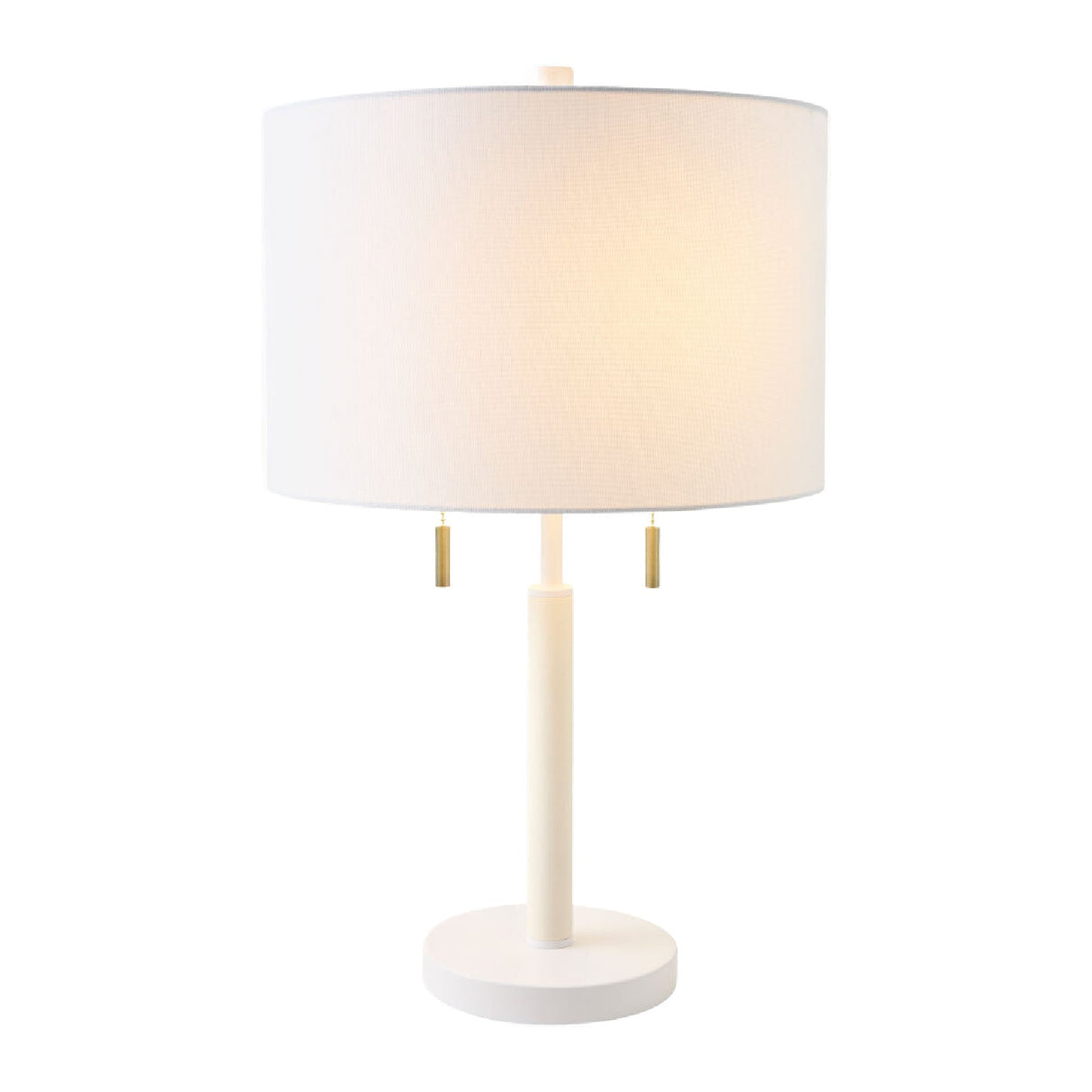 Modern European furniture - Drum Linen Shade Table Lamp - www.oroa.com