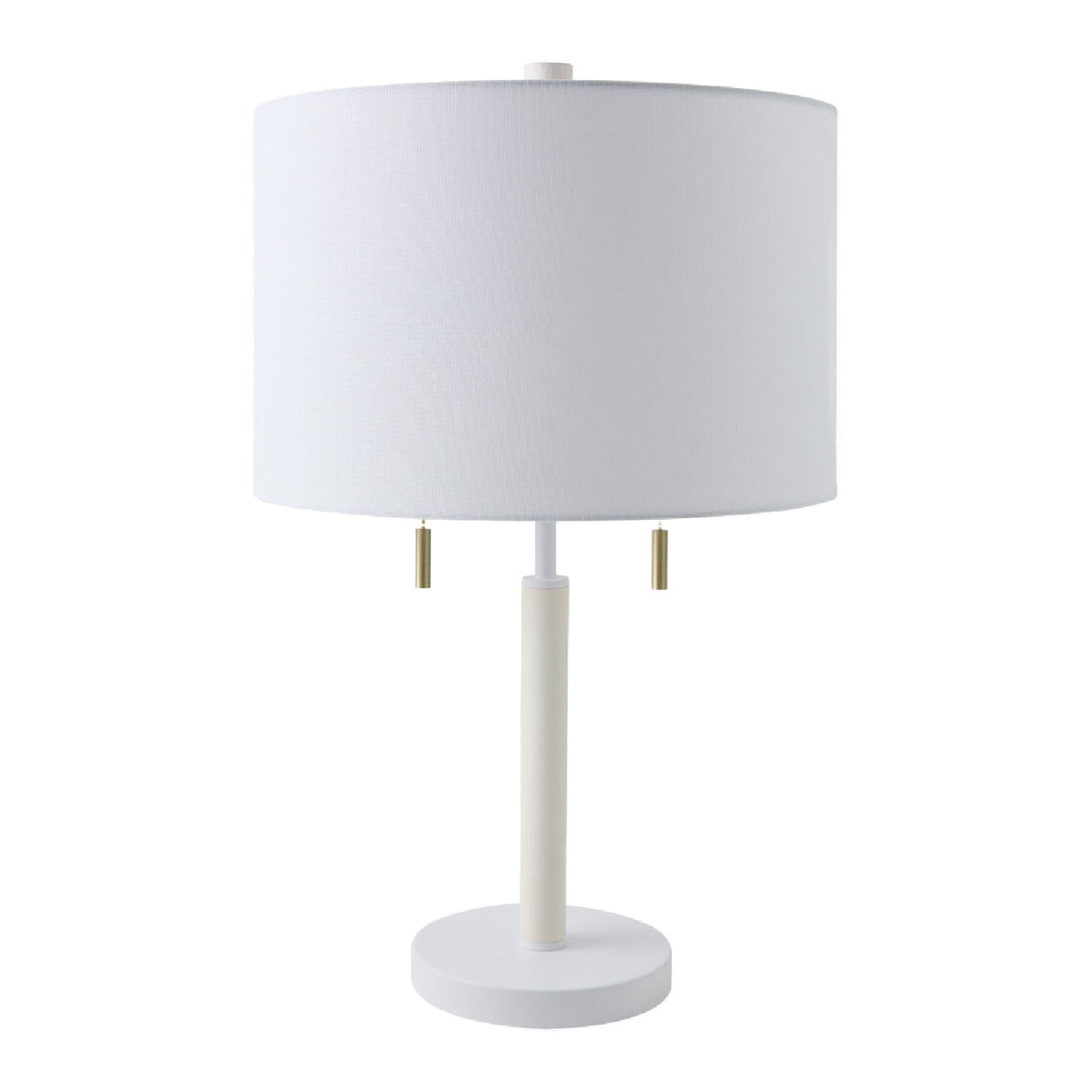 Modern European furniture - Drum Linen Shade Table Lamp - www.oroa.com