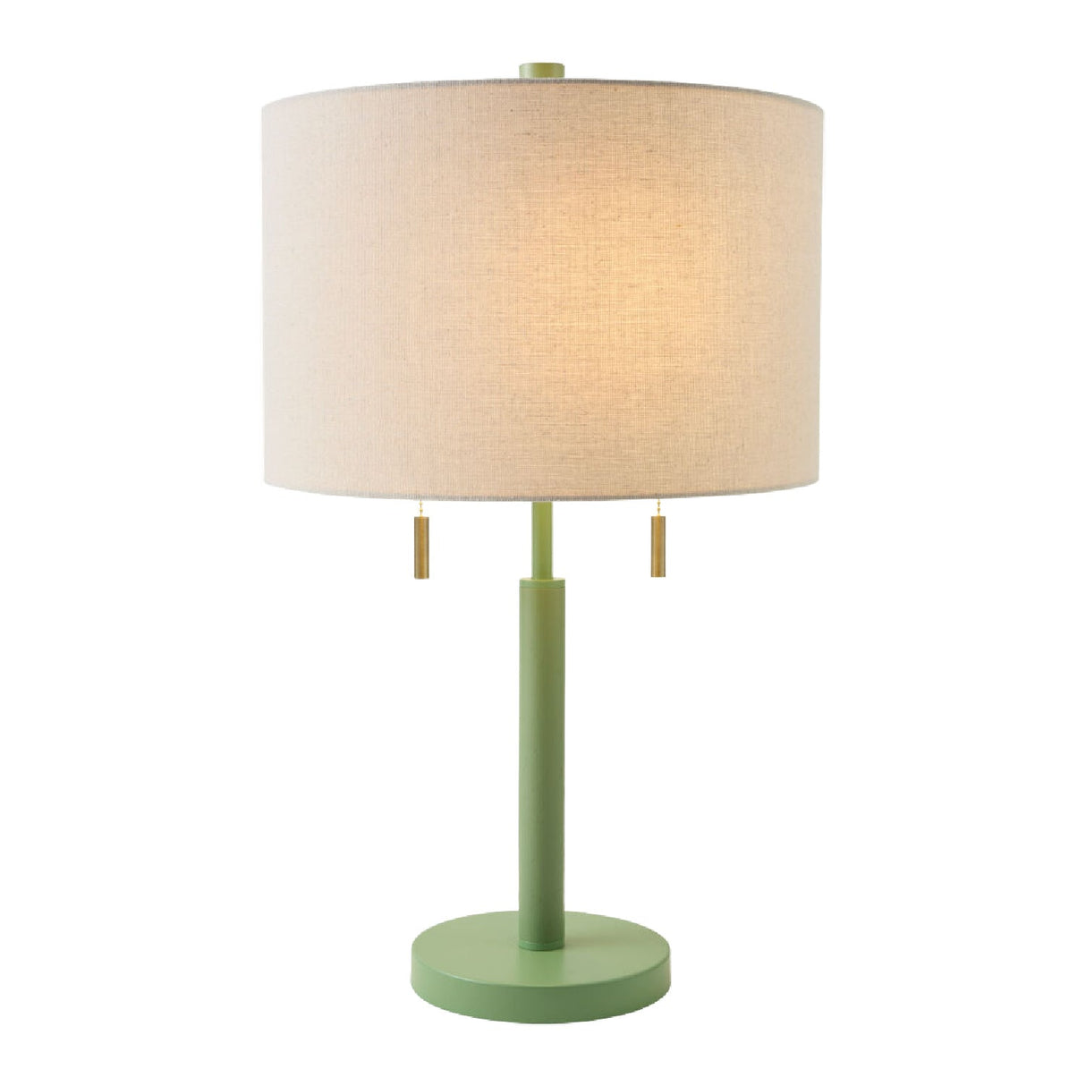 Modern European furniture - Drum Linen Shade Table Lamp - www.oroa.com