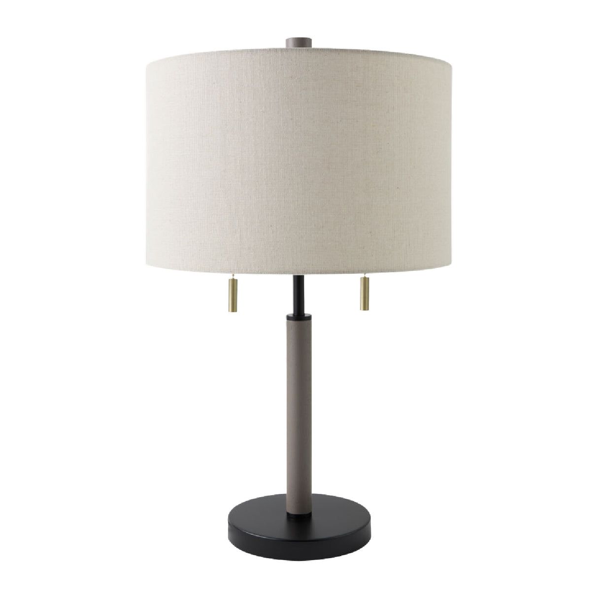 Modern European furniture - Drum Linen Shade Table Lamp - www.oroa.com
