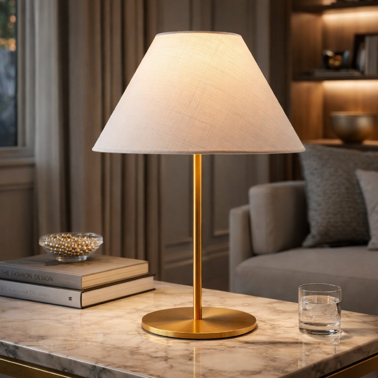 Modern European furniture - White Empire Linen Wall Lamp - www.oroa.com