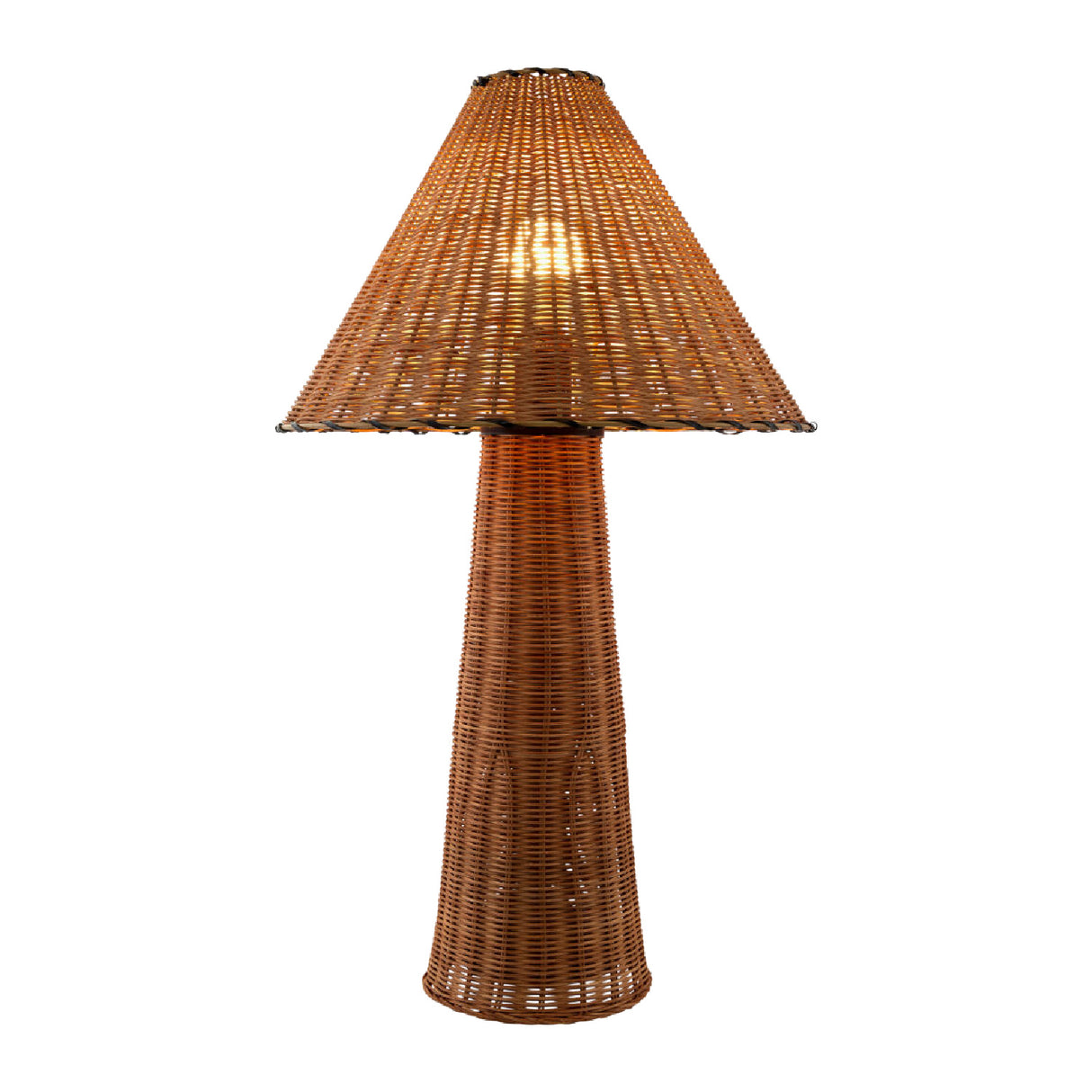 Modern European furniture - Empire Brown Rattan Table Lamp - www.oroa.com