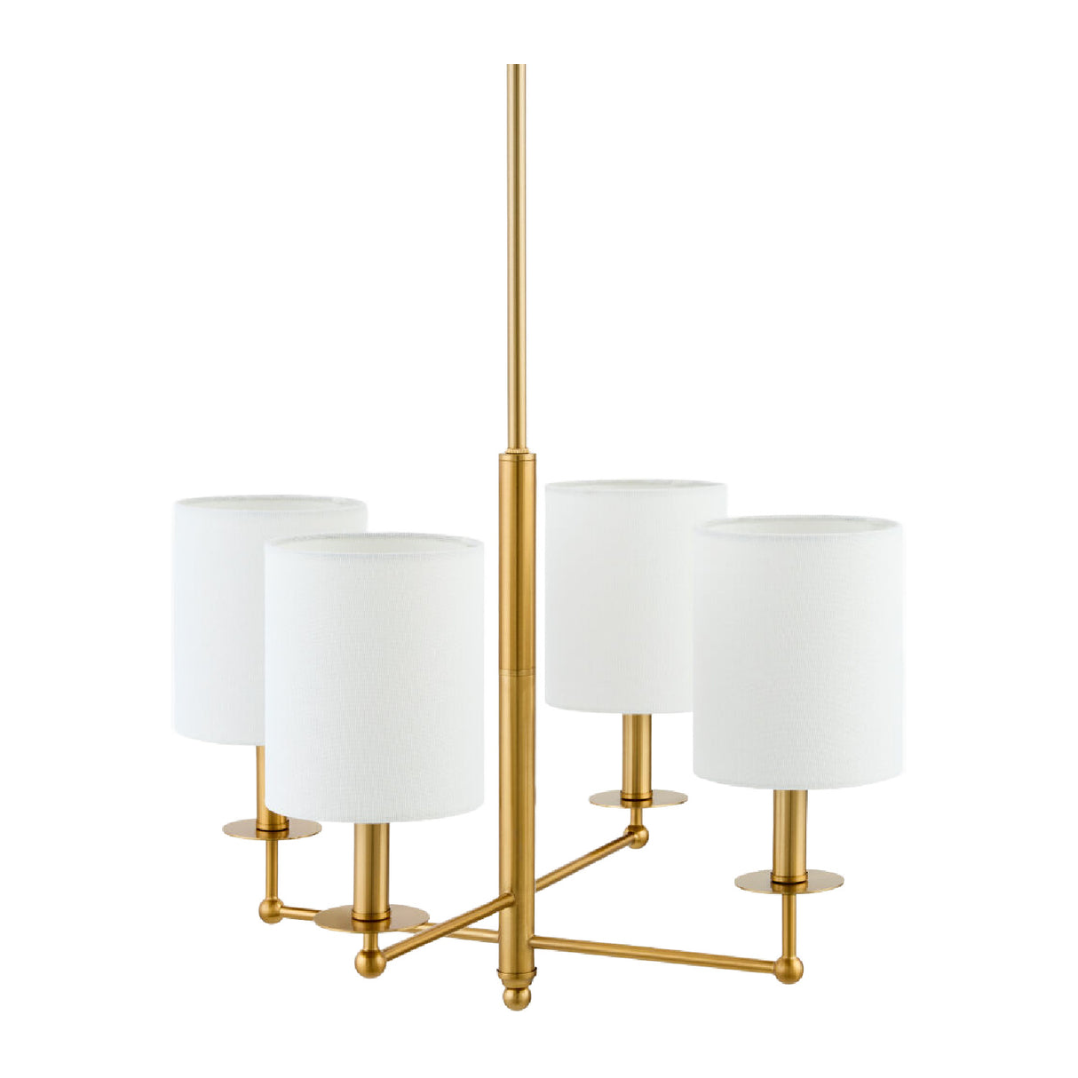 White Linen Shades Chandelier | Oroa.com