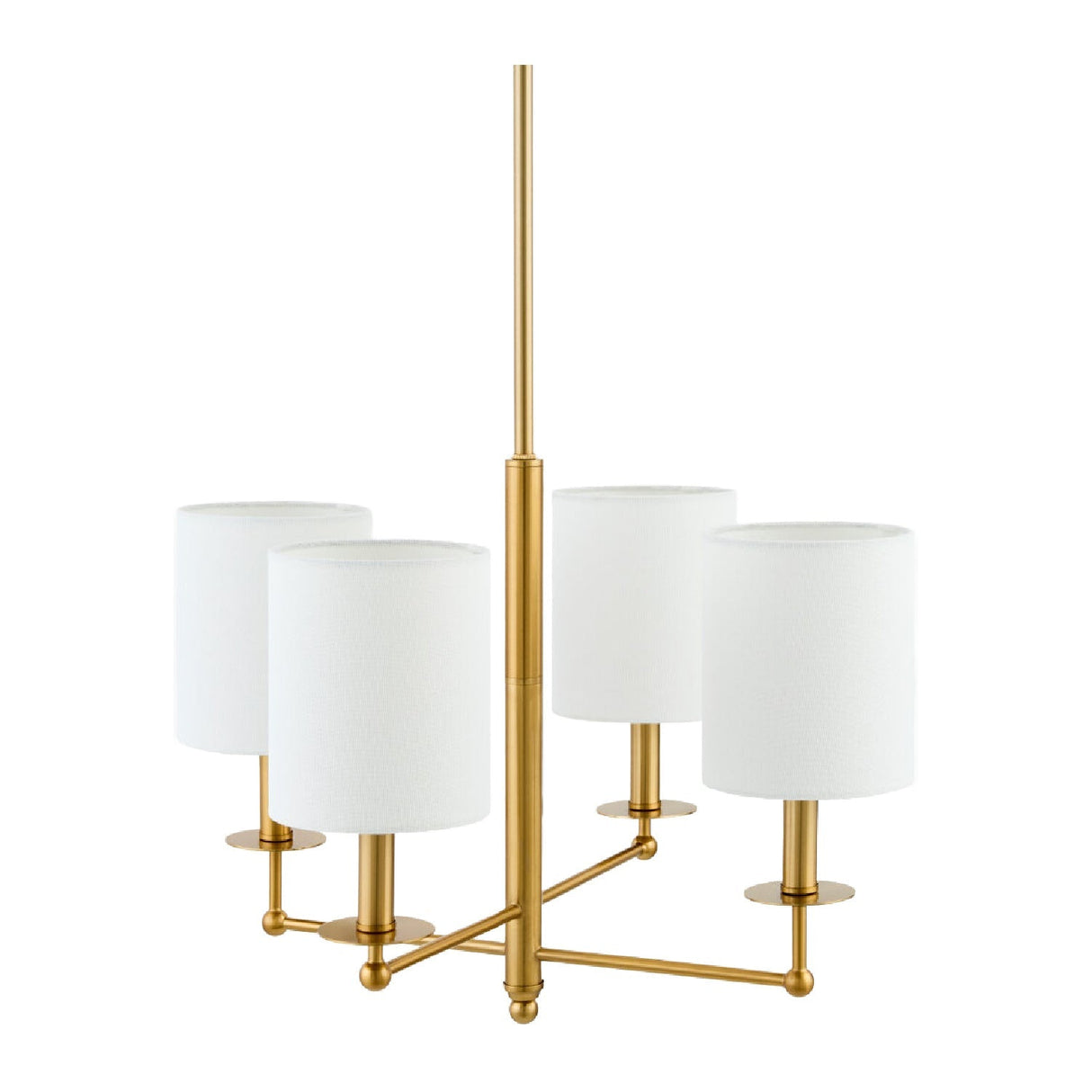 Modern European furniture - White Linen Shades Chandelier - www.oroa.com