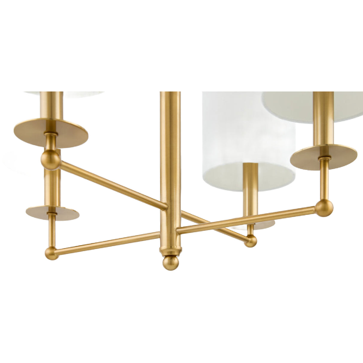 White Linen Shades Chandelier | Oroa.com