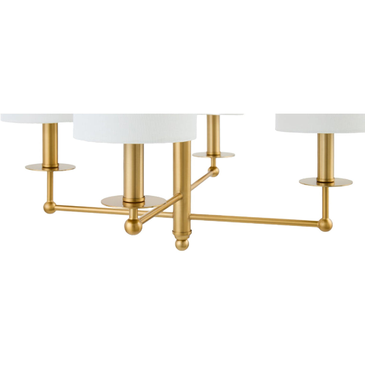 Modern European furniture - White Linen Shades Chandelier - www.oroa.com