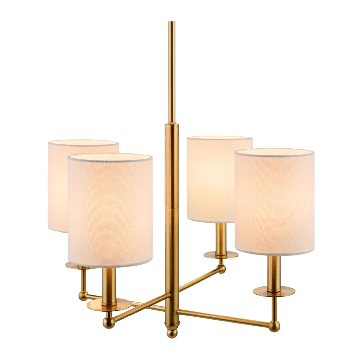 Modern European furniture - White Linen Shades Chandelier - www.oroa.com