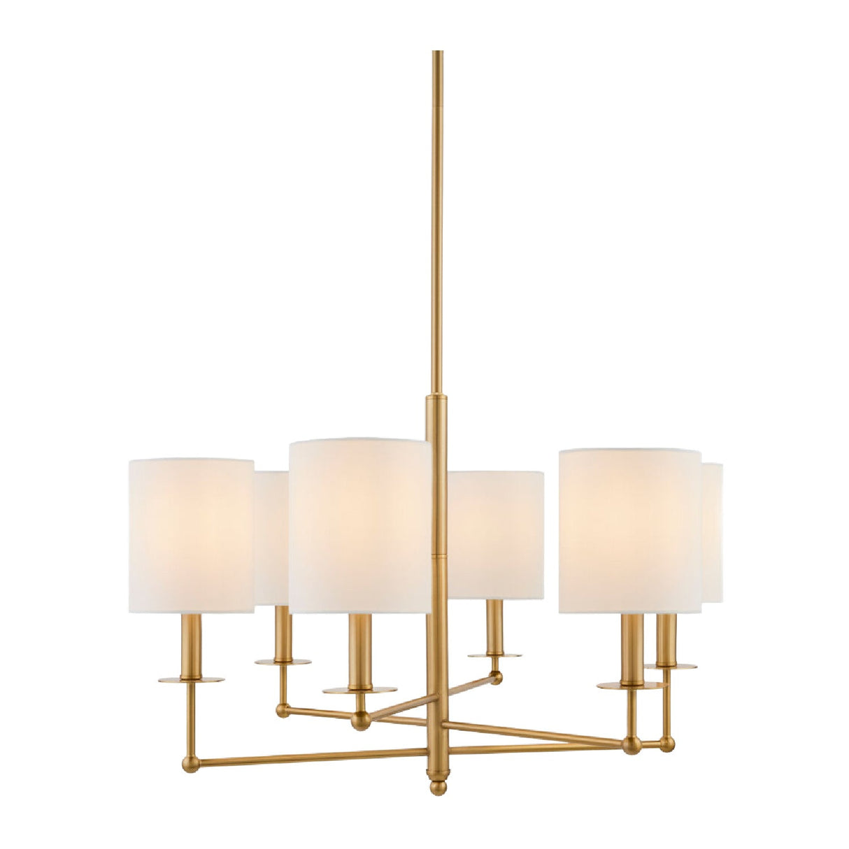 Modern European furniture - White Linen Shades Chandelier - www.oroa.com