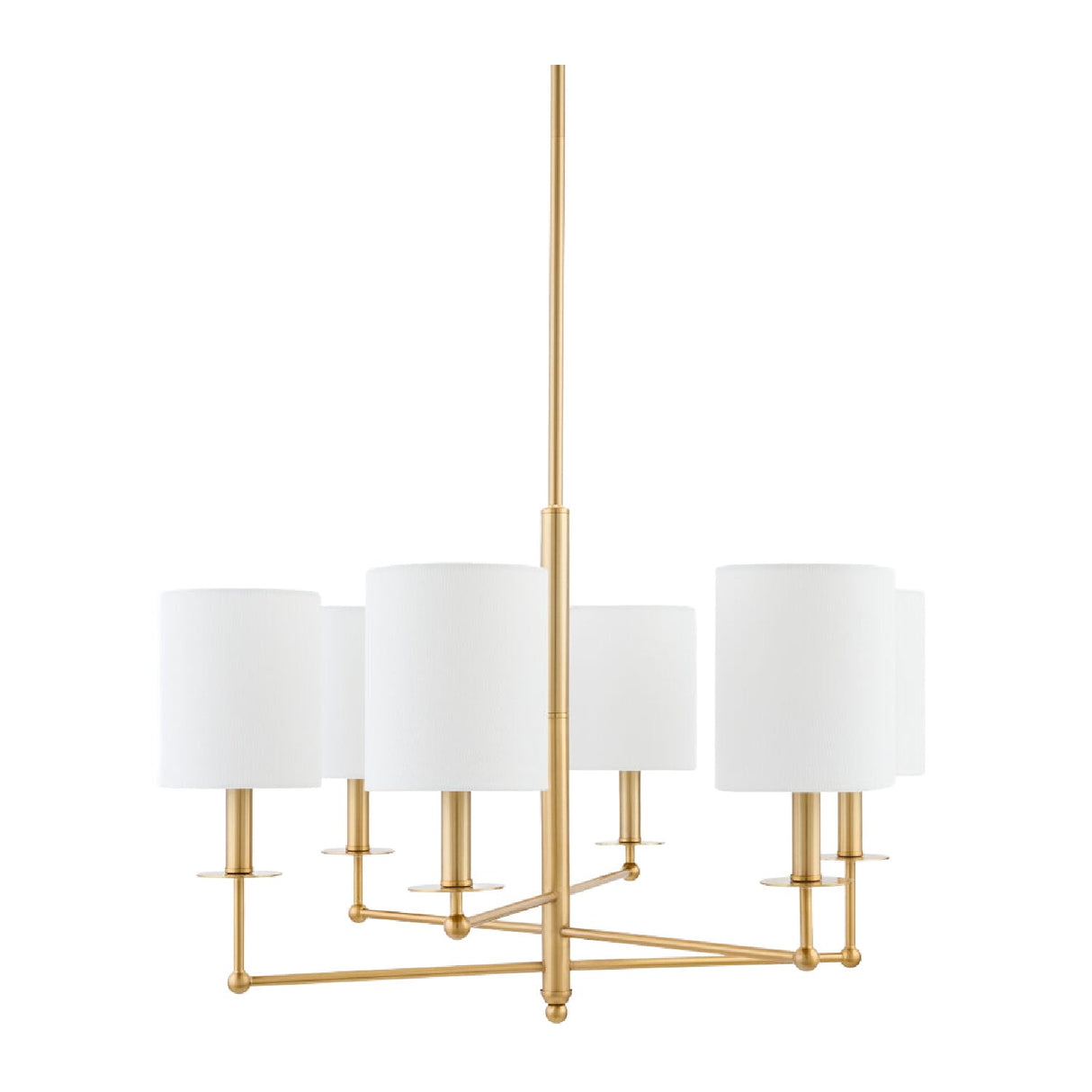 Modern European furniture - White Linen Shades Chandelier - www.oroa.com
