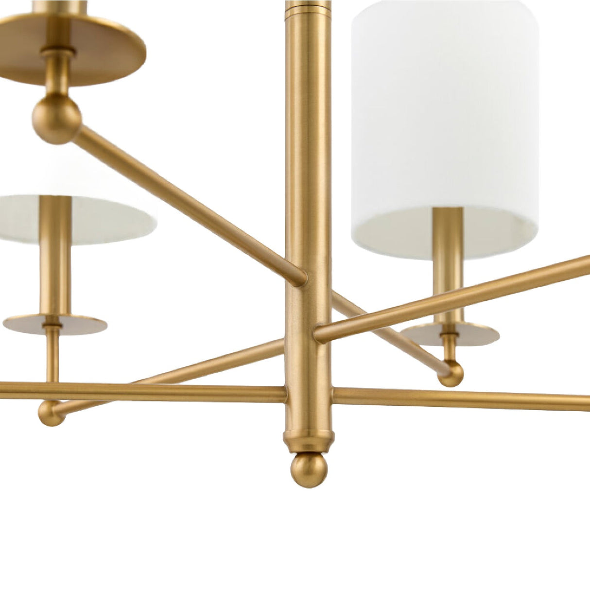 Modern European furniture - White Linen Shades Chandelier - www.oroa.com