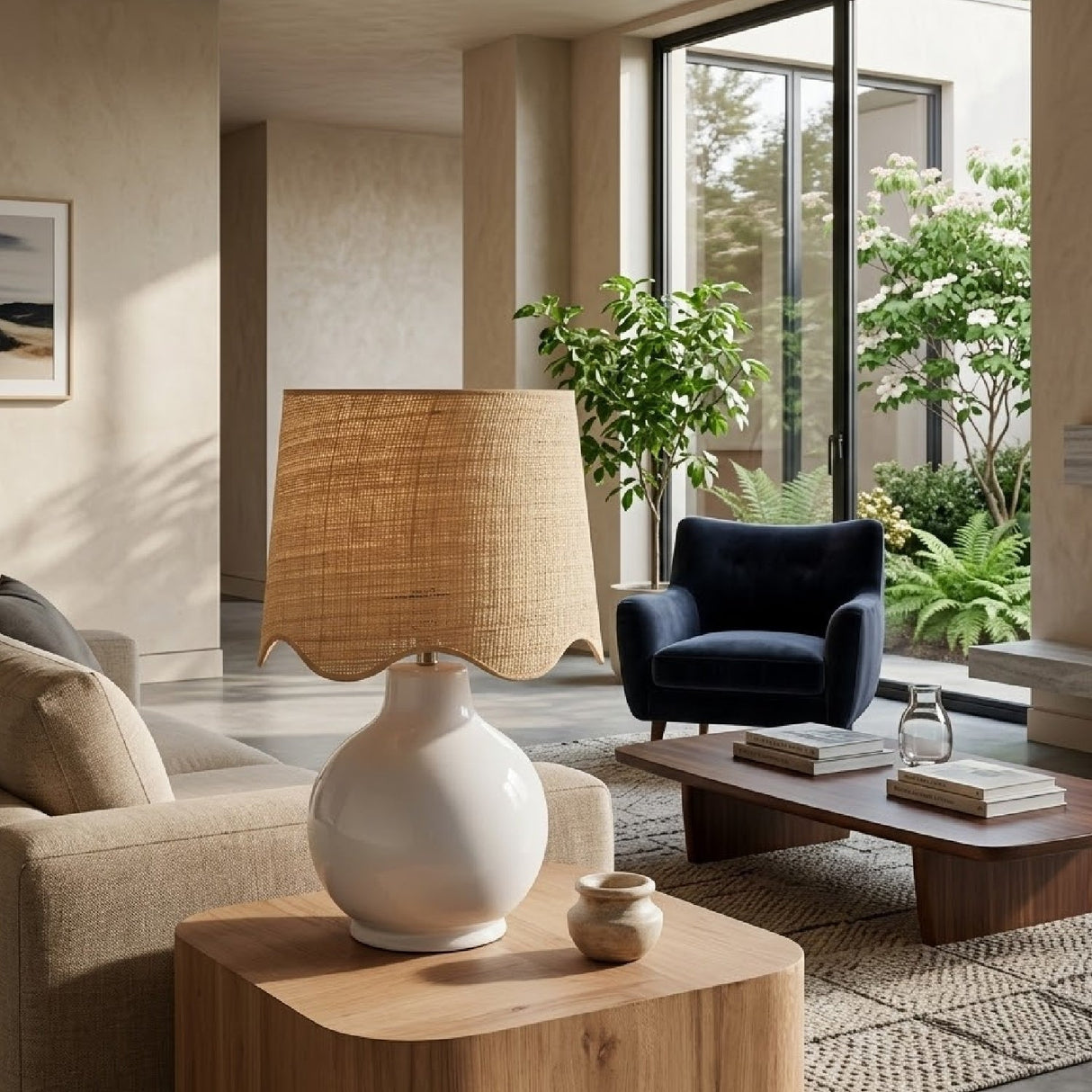 Modern European furniture - Wavy Edge Accent Table Lamp - www.oroa.com