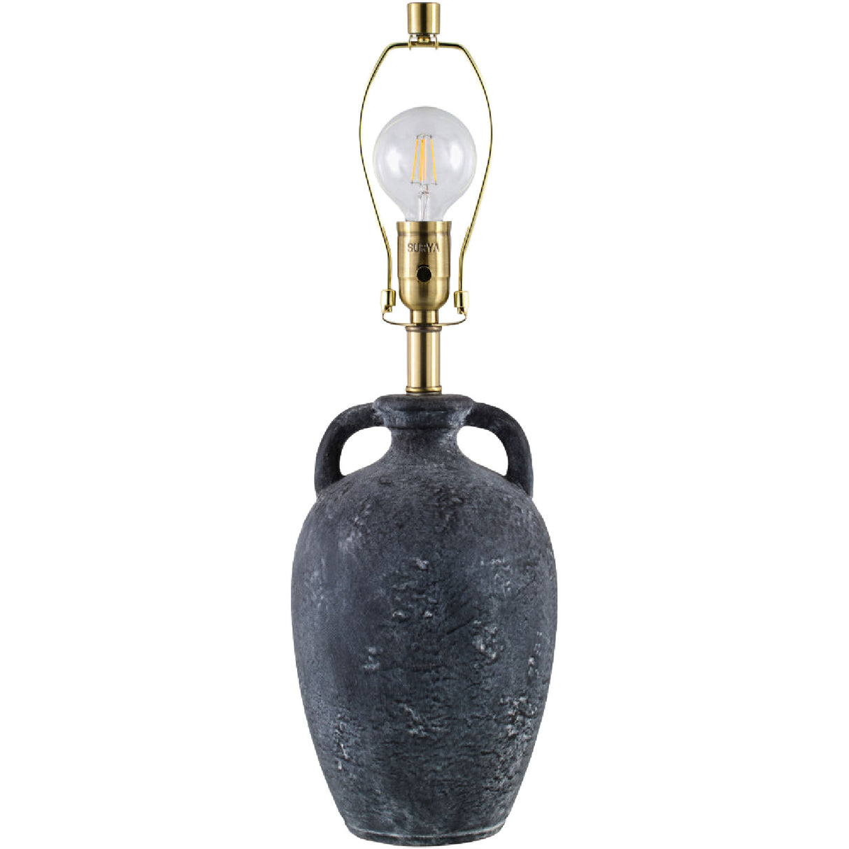 Modern European furniture - Black Ceramic Linen Table Lamp - www.oroa.com