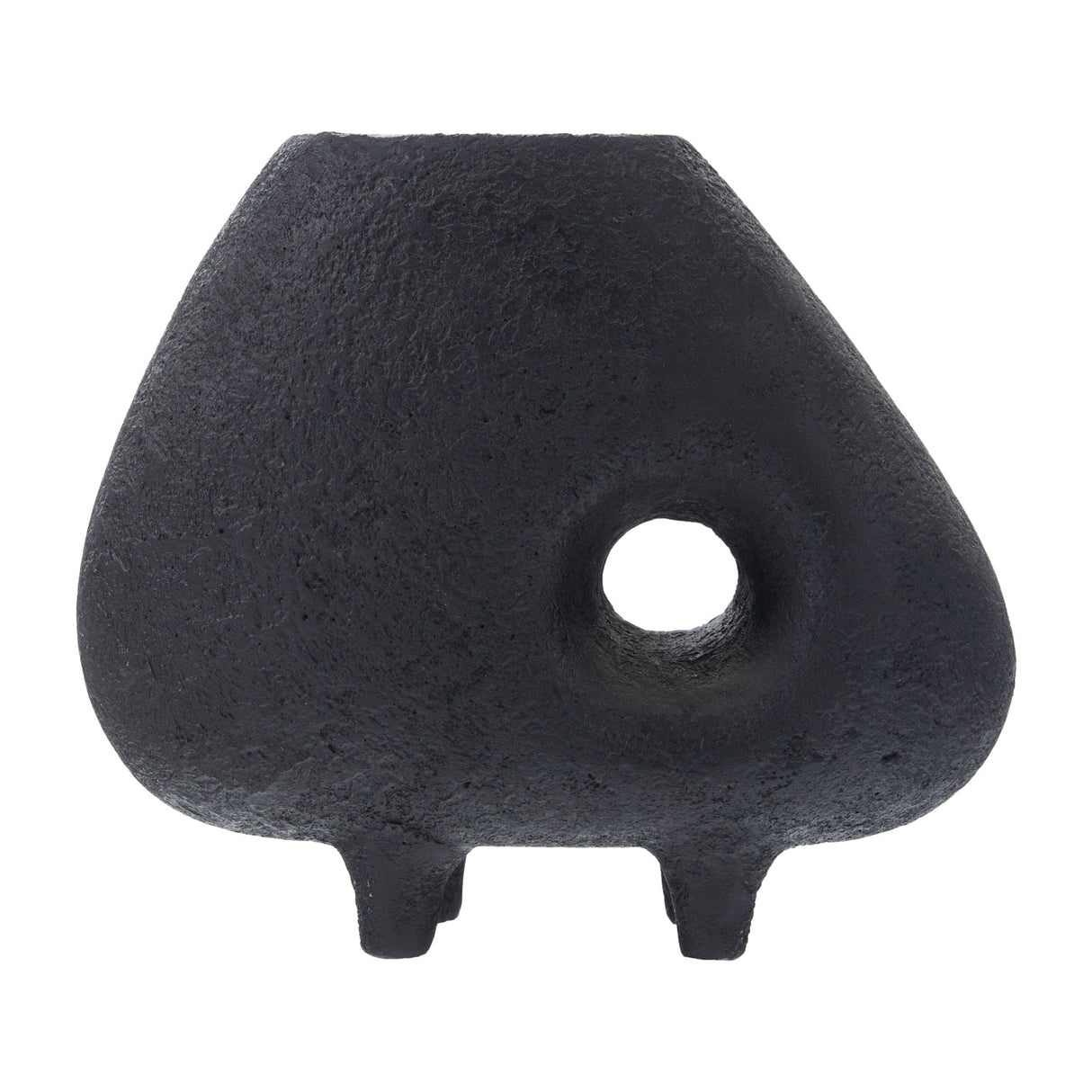 Modern European furniture - Black Textured Terracotta Vase - www.oroa.com