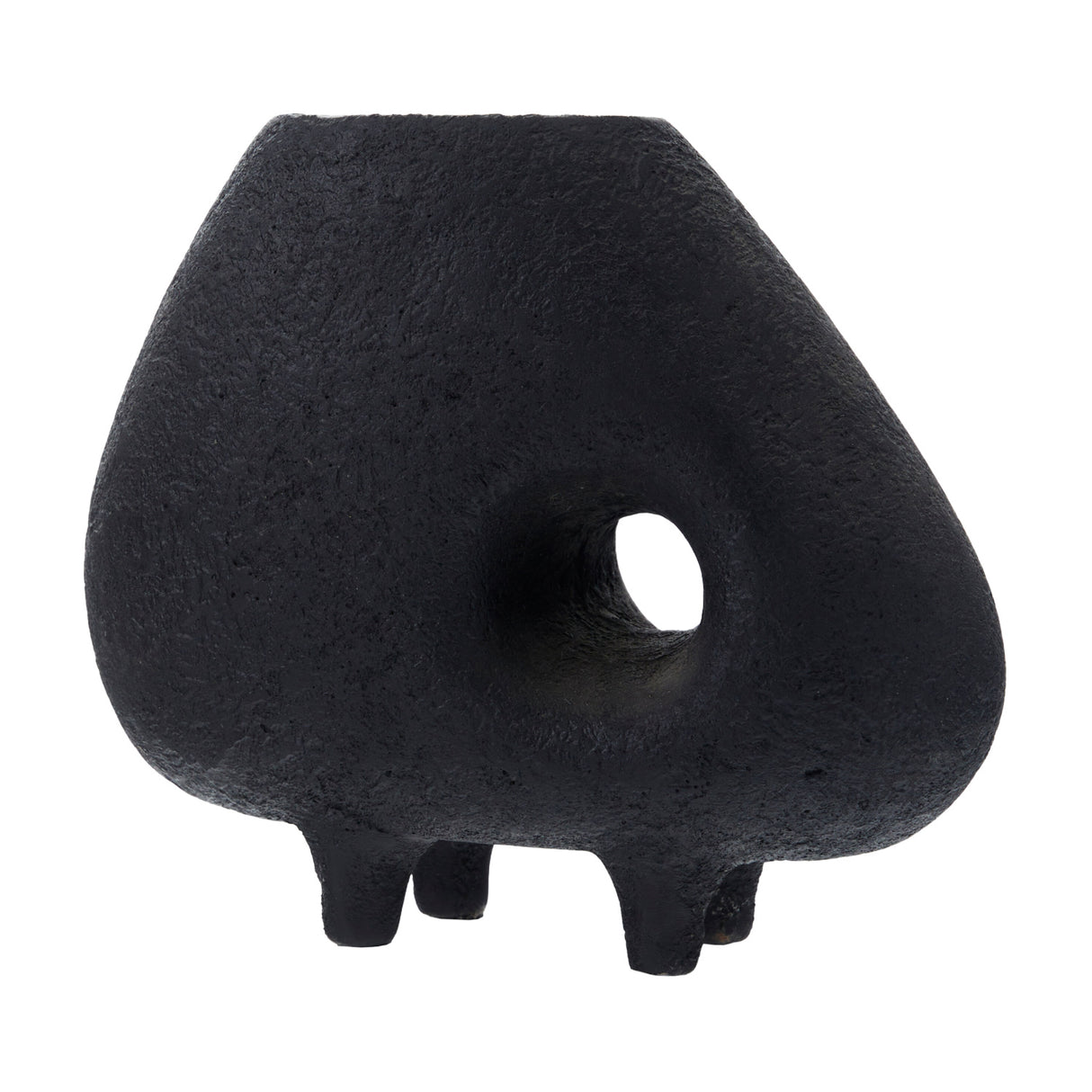 Modern European furniture - Black Textured Terracotta Vase - www.oroa.com