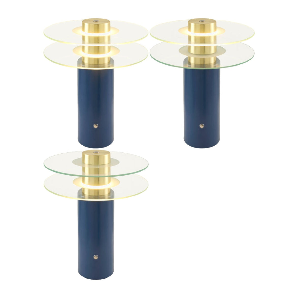 Modern European furniture - Clear Glass Discs Table Lamp - www.oroa.com