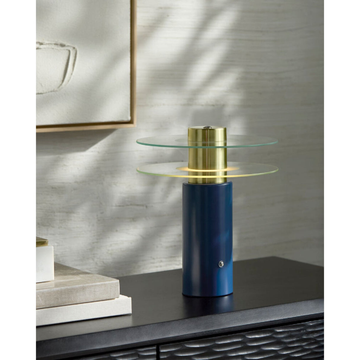 Modern European furniture - Clear Glass Discs Table Lamp - www.oroa.com