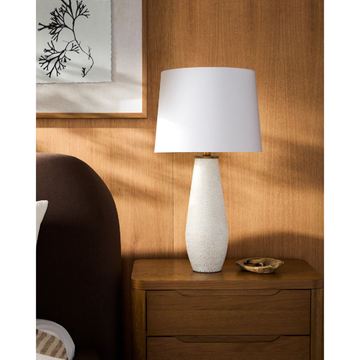 Modern European furniture - White Cotton Accent Table Lamp - www.oroa.com