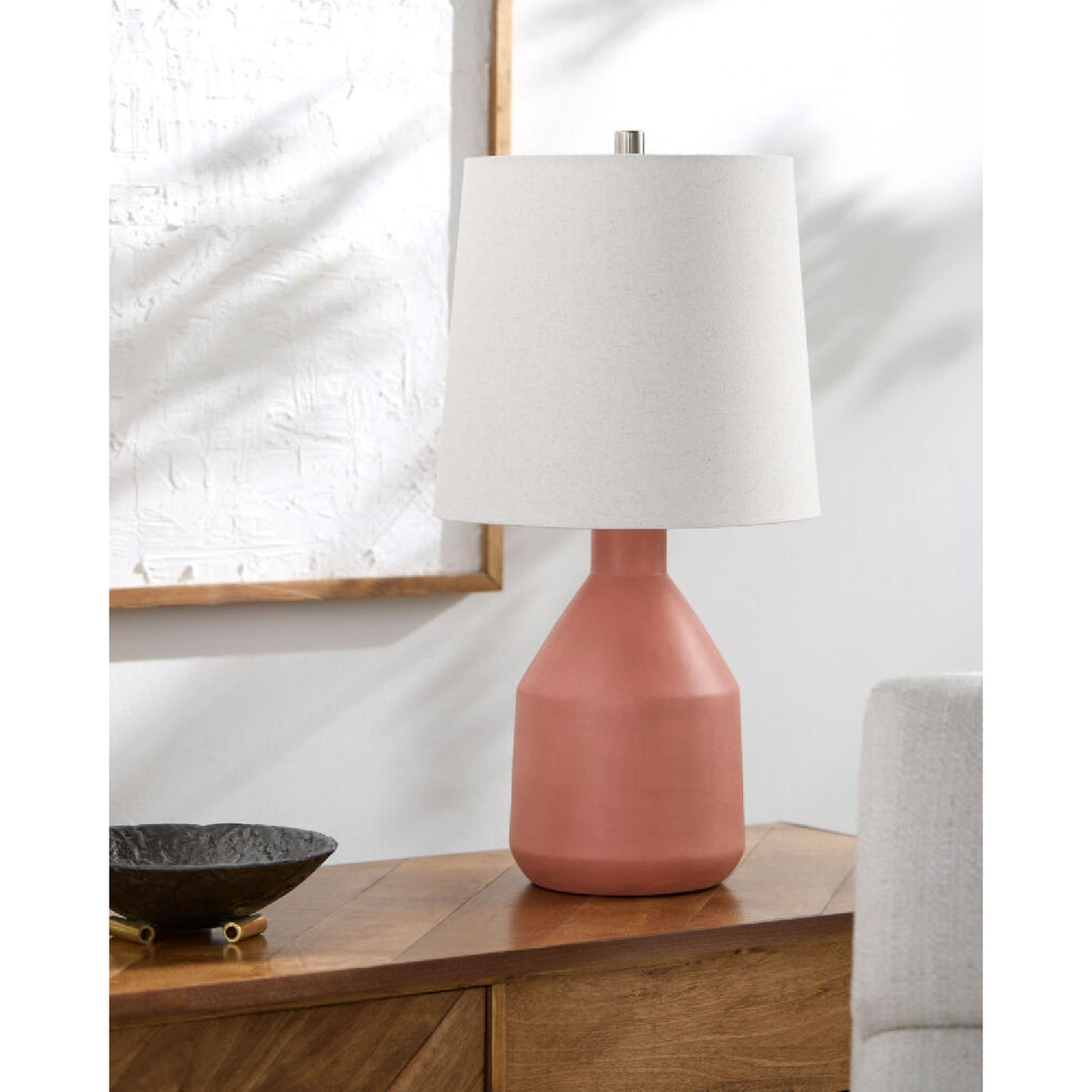 Modern European furniture - Painted Terracotta Ceramic Table Lamp - www.oroa.com