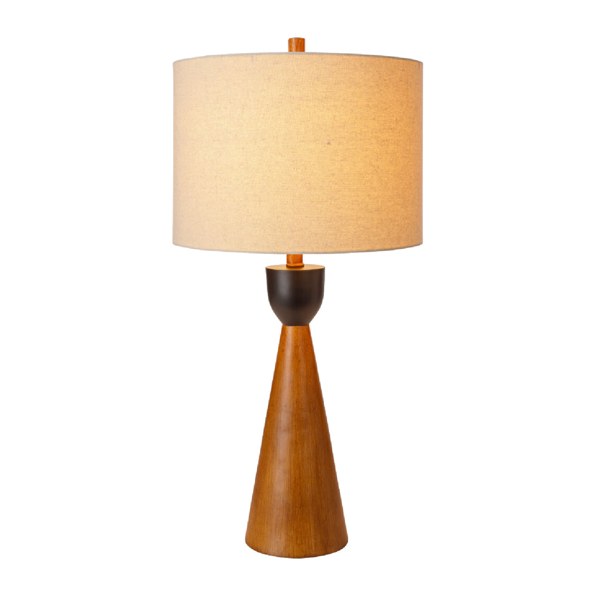Modern European furniture - Beige Drum Linen Table Lamp - www.oroa.com
