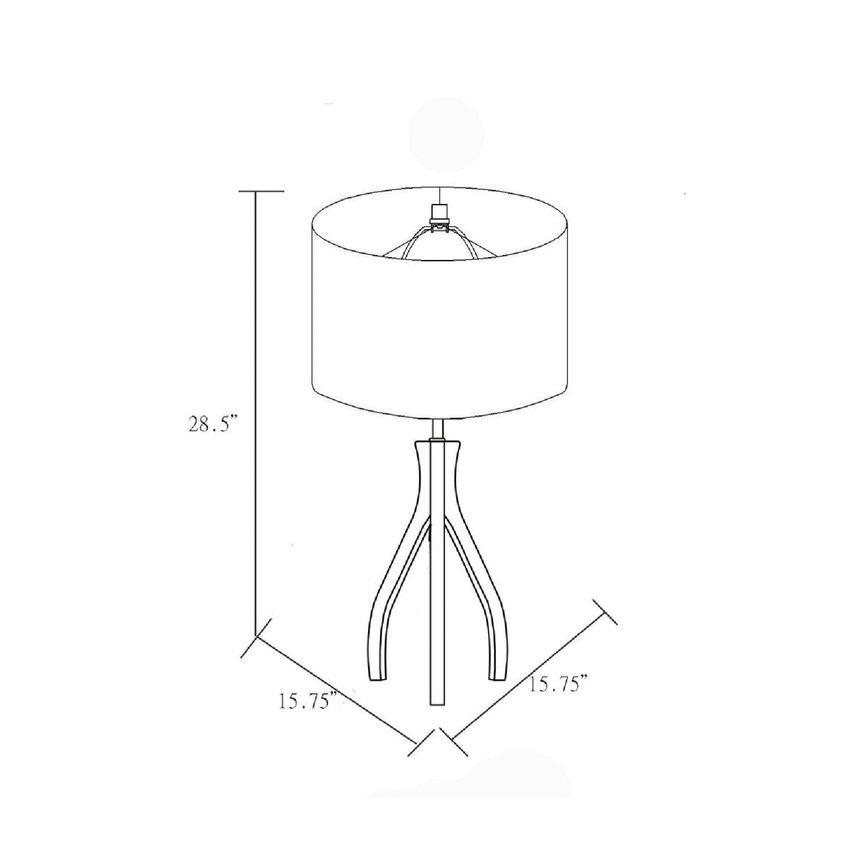 Modern European furniture - Wood Veneer Tripod Floor Lamp - www.oroa.com