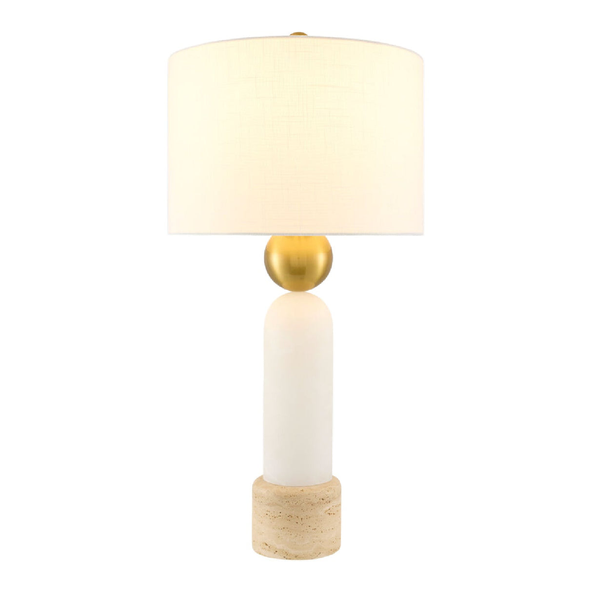 Modern European furniture - White Stone Modern Table Lamp - www.oroa.com