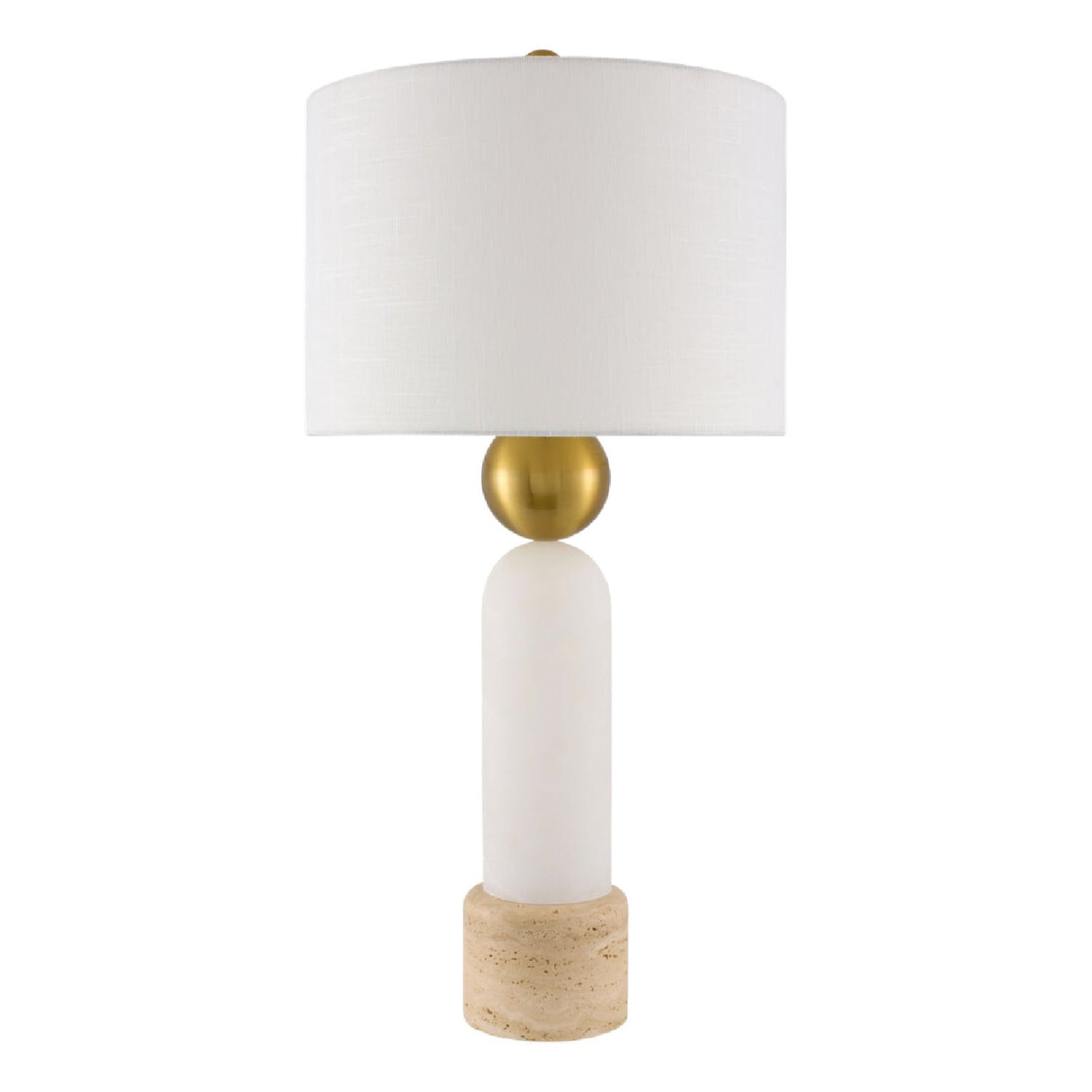 Modern European furniture - White Stone Modern Table Lamp - www.oroa.com