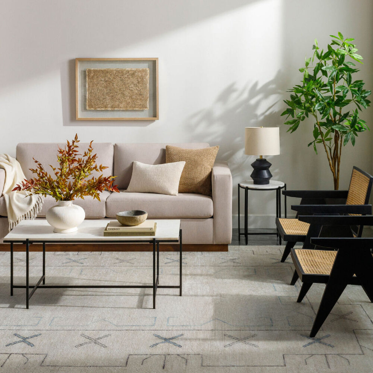 Geometrical Glazed Ceramic Table Lamp | Oroa.com