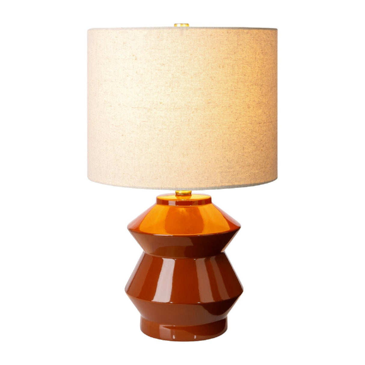 Modern European furniture - Geometrical Glazed Ceramic Table Lamp - www.oroa.com
