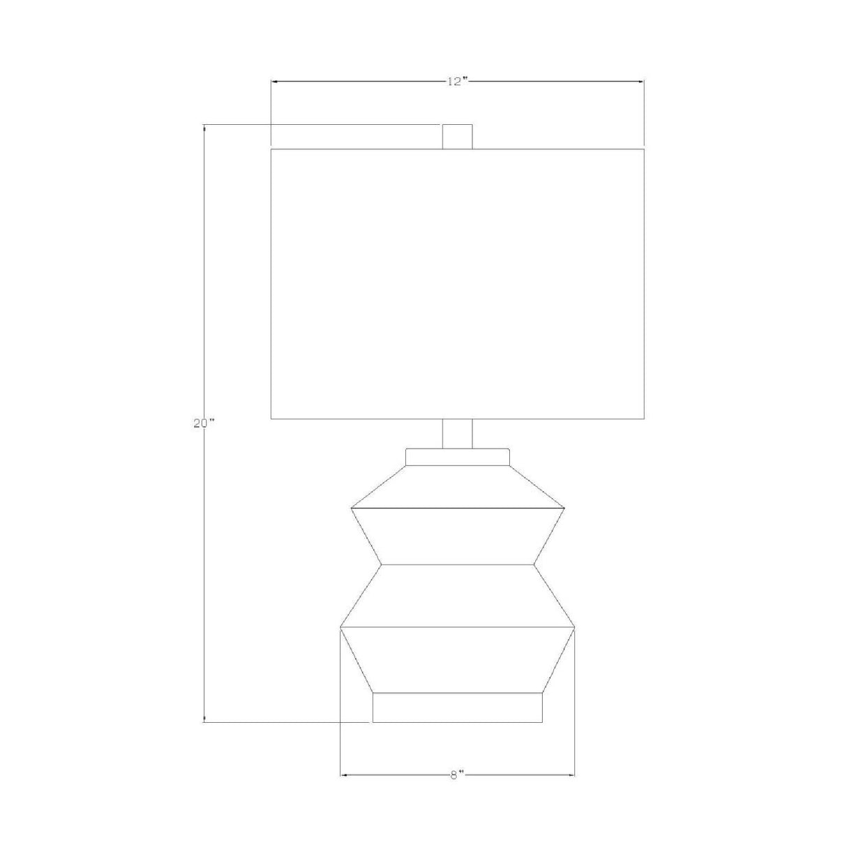 Geometrical Glazed Ceramic Table Lamp | Oroa.com