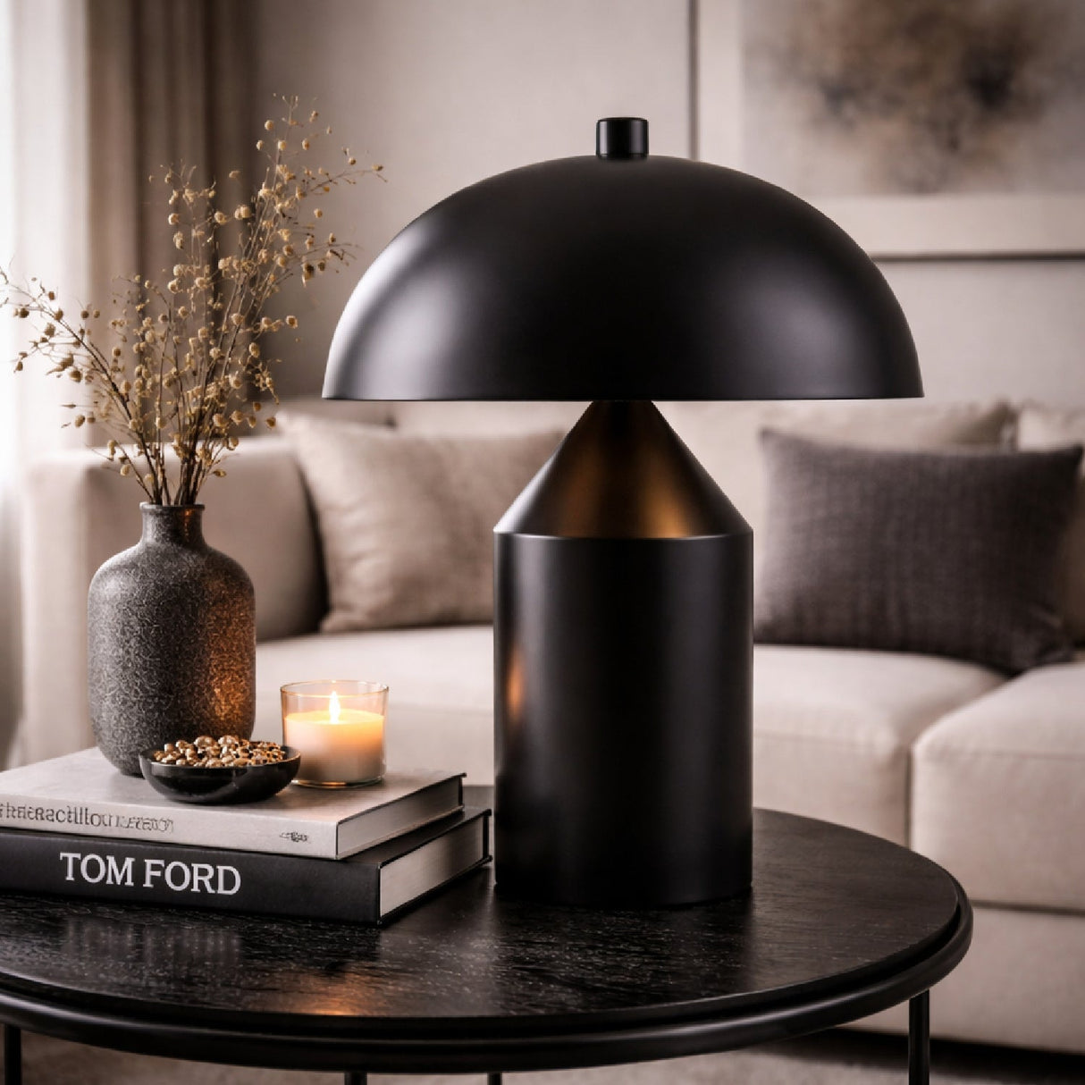 Modern European furniture - Metal Dome Table Lamp - www.oroa.com