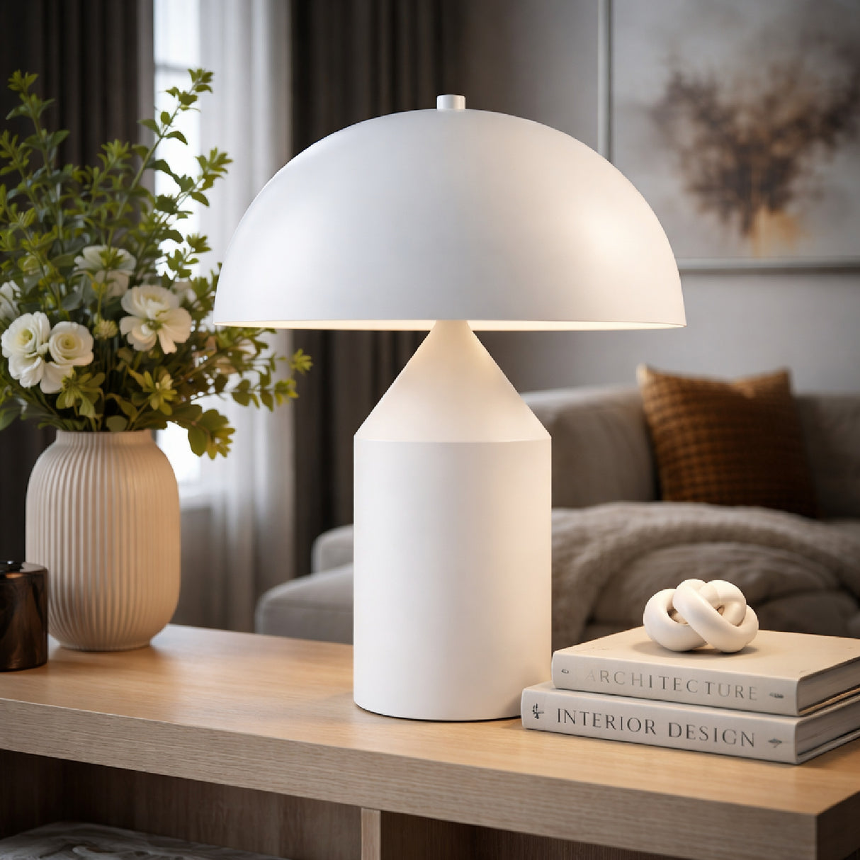 Modern European furniture - Metal Dome Table Lamp - www.oroa.com