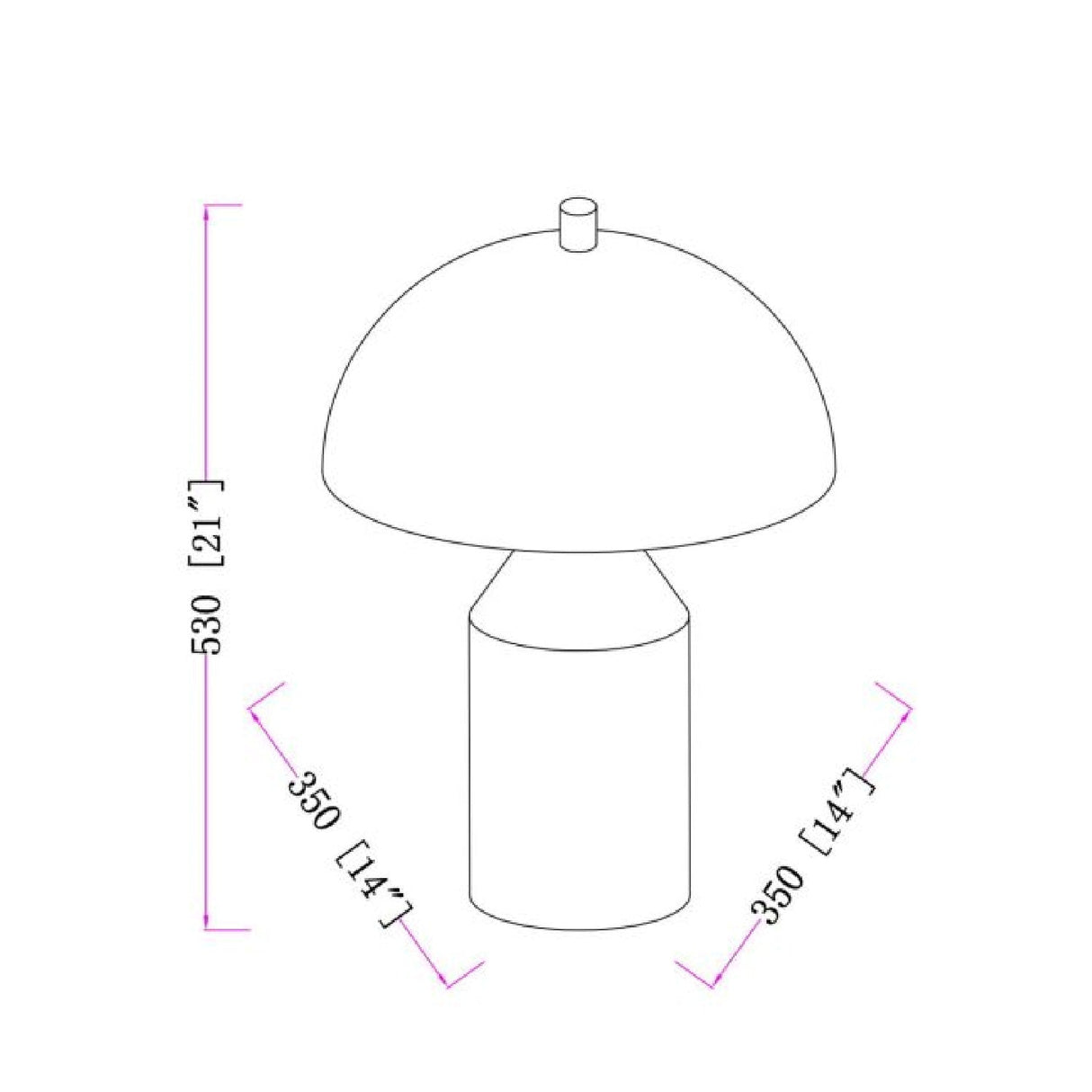 Modern European furniture - Metal Dome Table Lamp - www.oroa.com